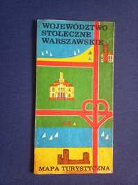 Województwo Stołeczne Warszawskie - Mapa Turystyczna  1977