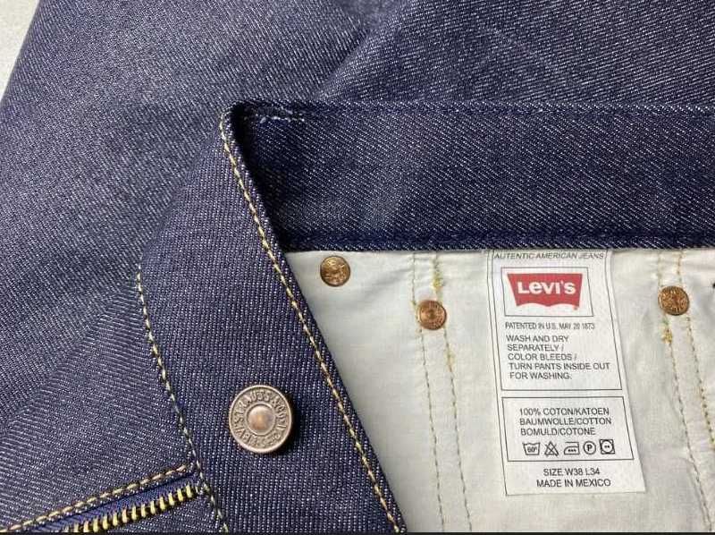 Новые джинсы LEVIS из 100% темносинего  денима 14.5OZ разных размеров