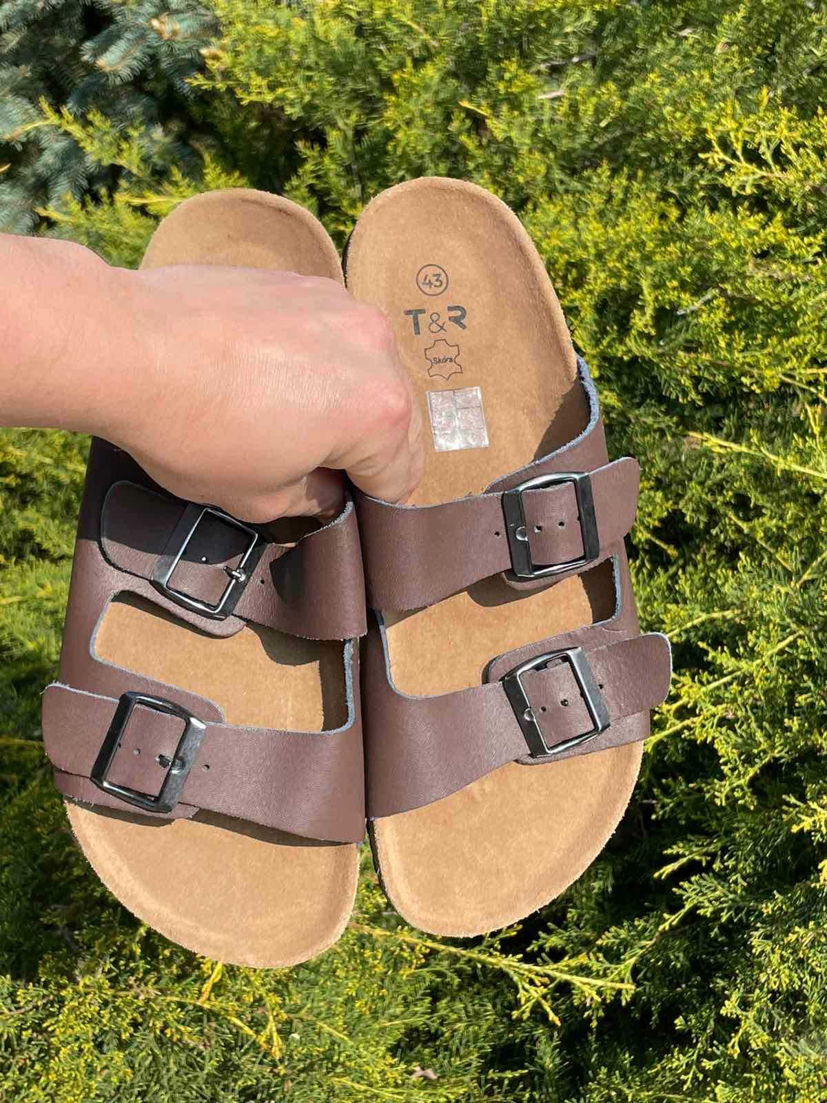 Шлепанцы Tom&Rose сланцы тапочки шлепки кожа вьетнамки Birkenstock