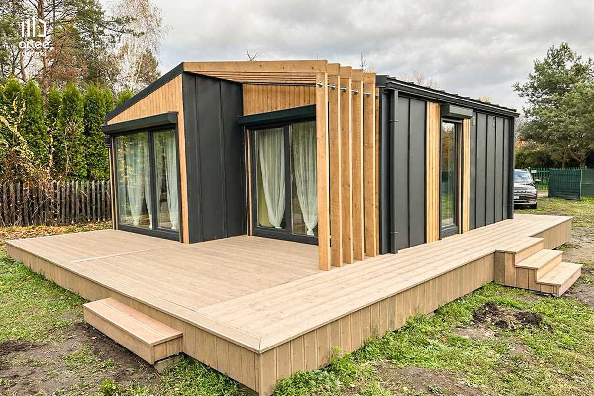 Domek modułowy, całoroczny, drewniany, domek letniskowy 35 m2