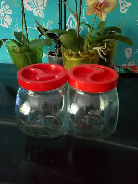 Ємність для сипучих скляна банка