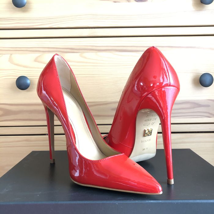 Kazar Natalie szpilki lakierki czerwone nowe rozm. 36,5 obcas 12cm