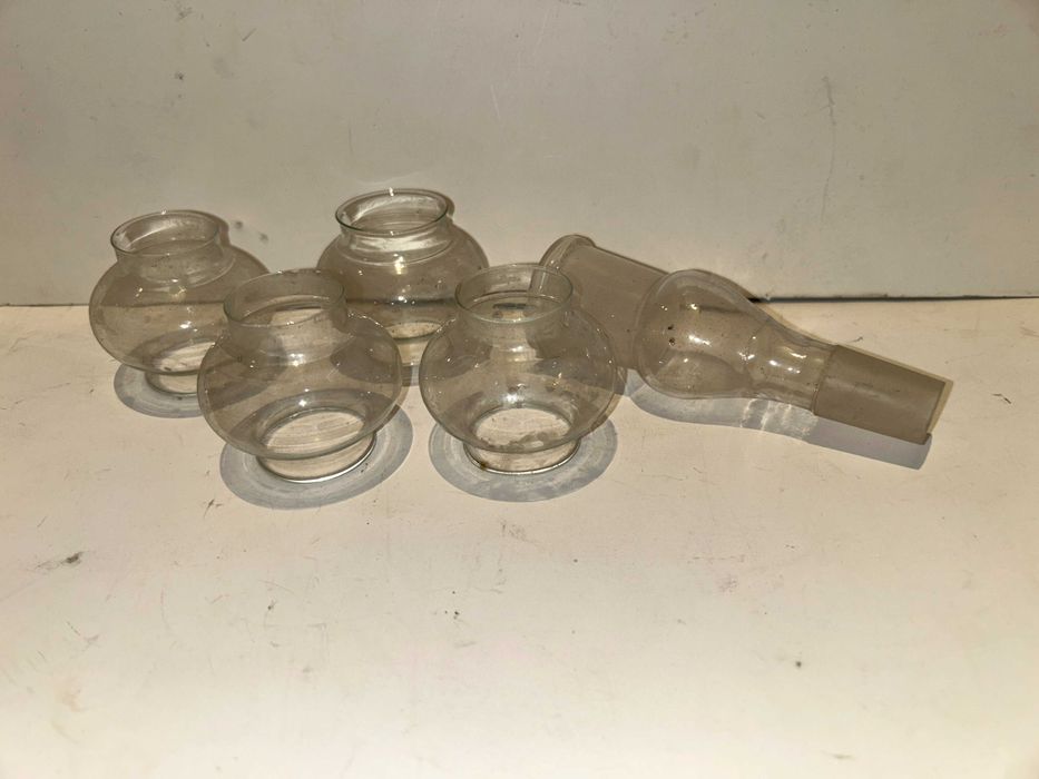 Małe szklane KLOSZE do małych LAMP naftowych