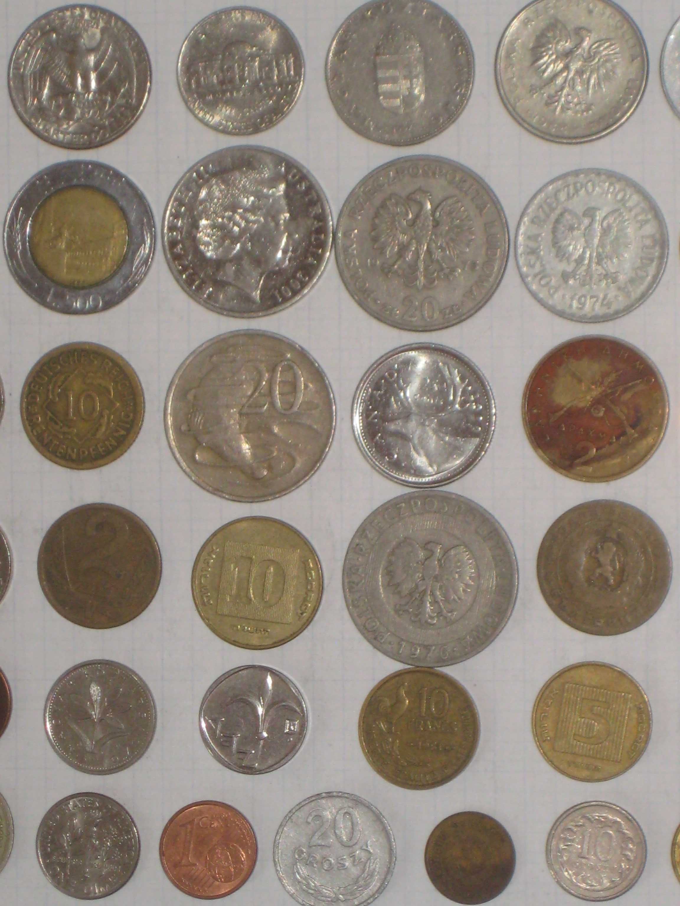Монета набор 49шт Коллекция страны мира разных годов Экзотика