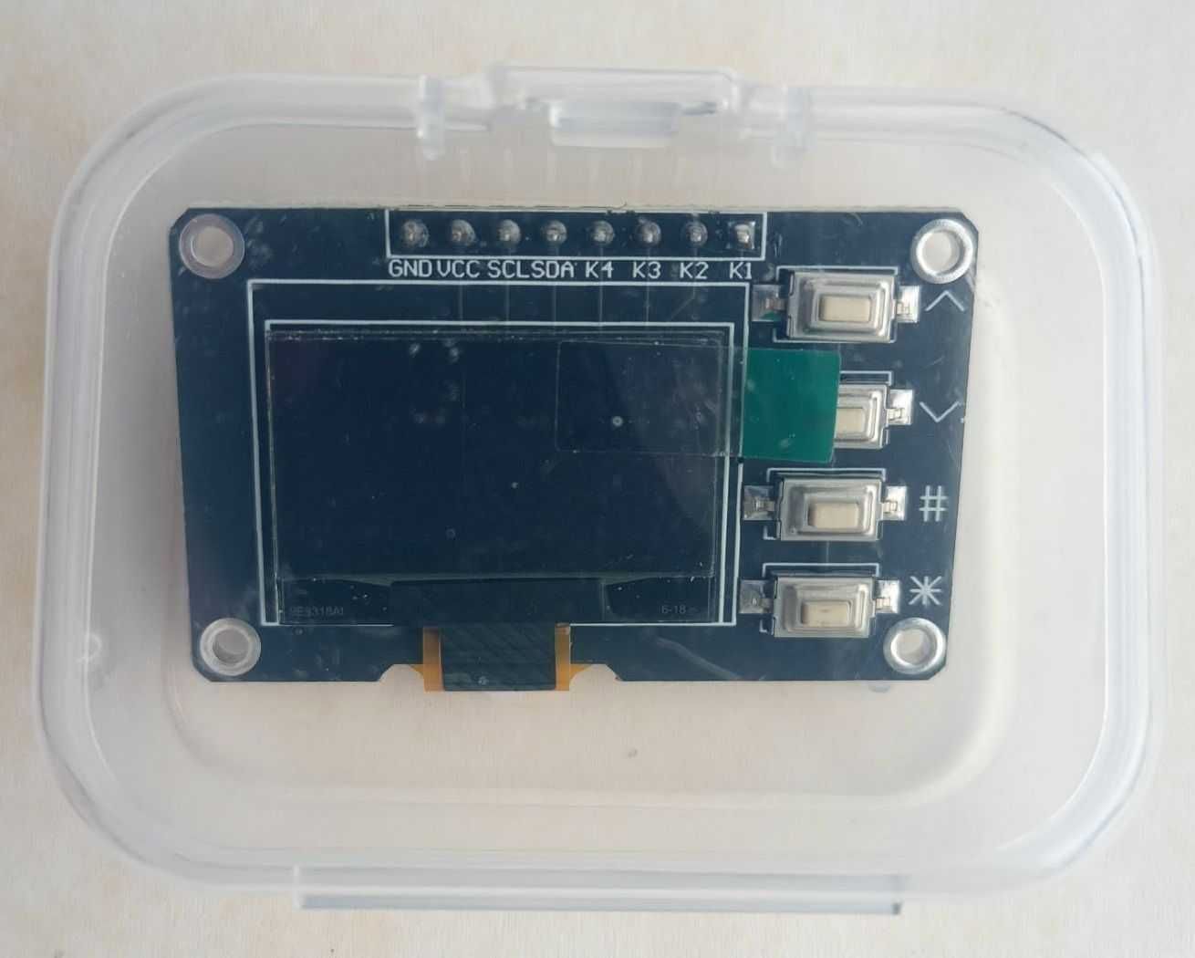 Arduino OLED дисплей 0,96" 128x64 SSD1315 на плате c 4-мя кнопками