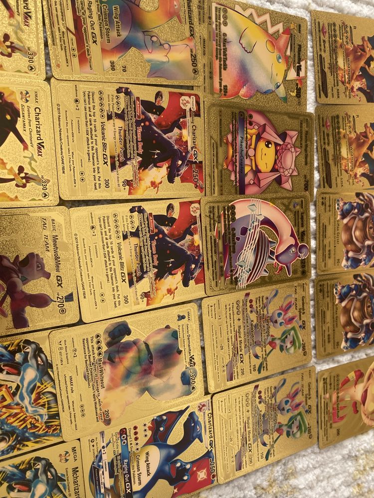 Cartas douradas pokemon raras