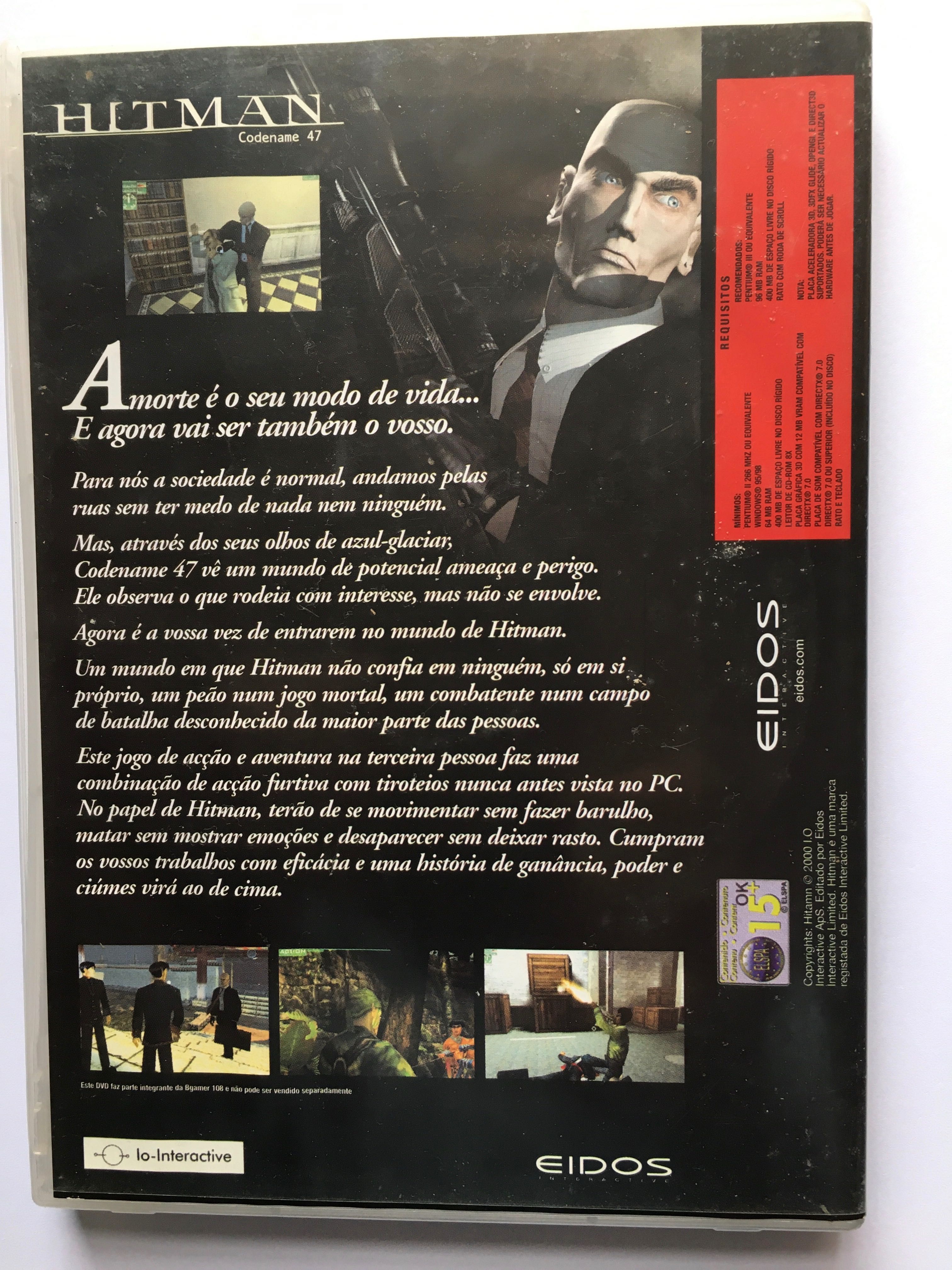 Jogo para PC “ Hitman Code name 47” -
