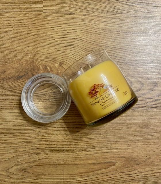 Świeca zapachowa Yankee Candle - Autumn Sunset, nowa, żółta