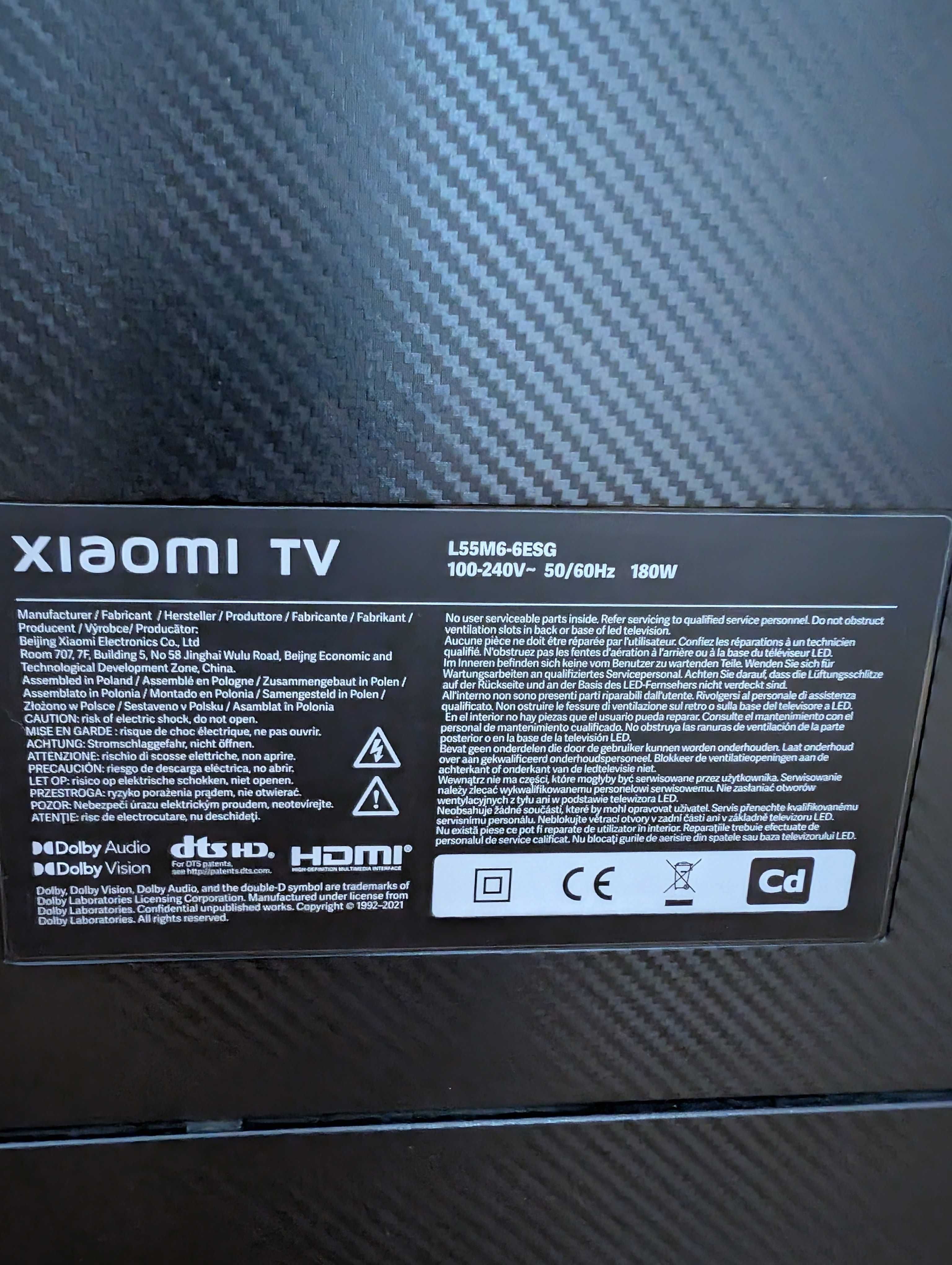Телевізор Xiaomi Mi TV Q1E 55" QLED 4K HDR Dolby