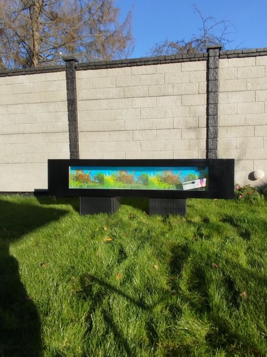 Akwarium ścienne 195x50x16cm Led