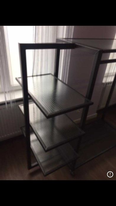 Regał Metalowo szklany / Wieszak / odzież / buty / torebki itp