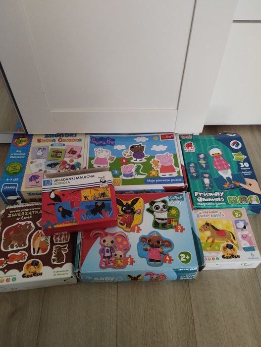 Puzzle 6 sztuk + zagadki smoka obiboka