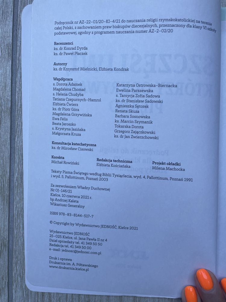 Książka do Religii klasa 6 SP