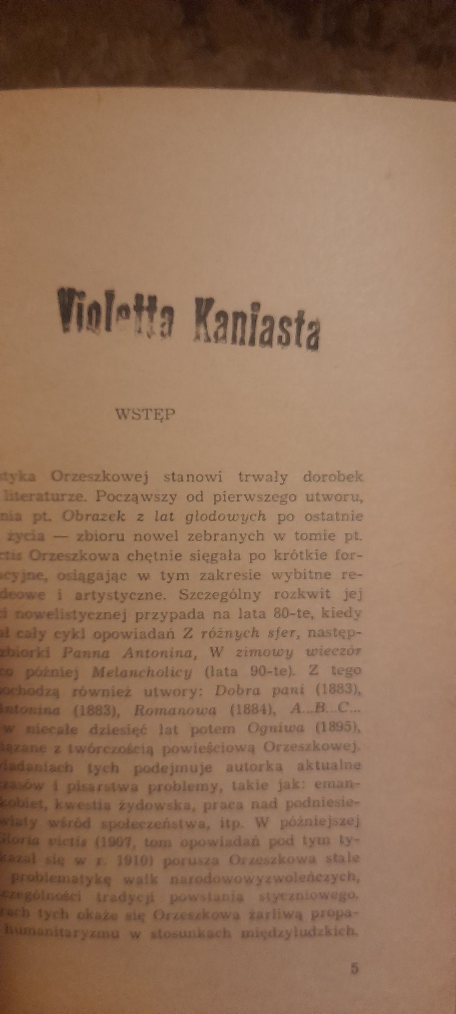 Opowiadania - Eliza Orzeszkowa Wyd III 1967 Czytelnik