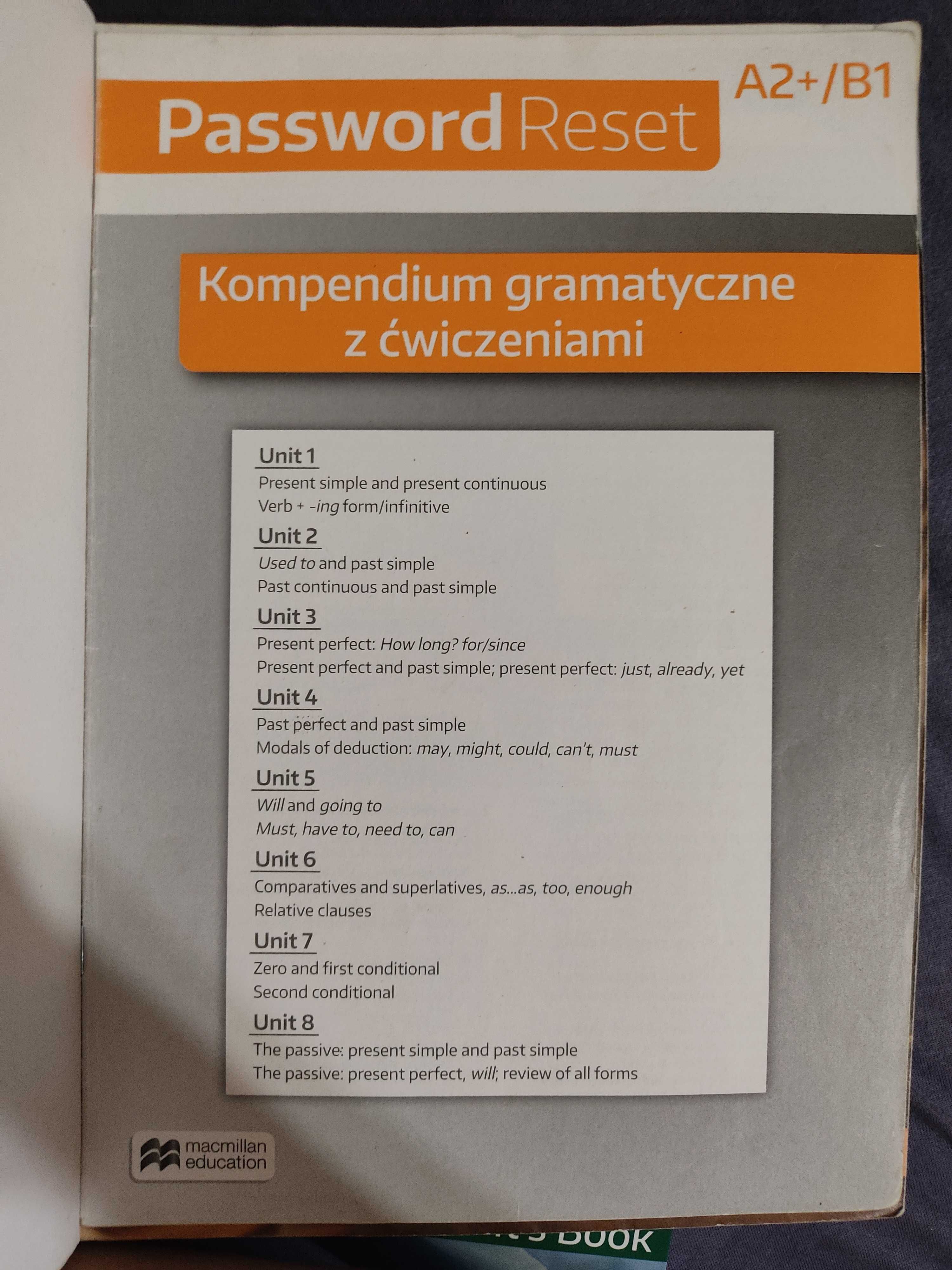 Podręcznik password reset A2+/B1