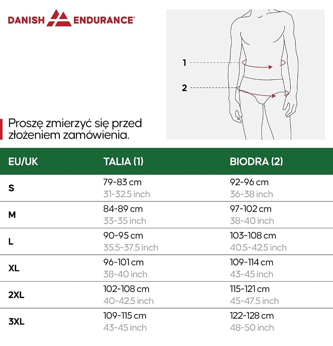 Bokserki męskie 100% bawełna organiczna Danish Endurance XL do spania