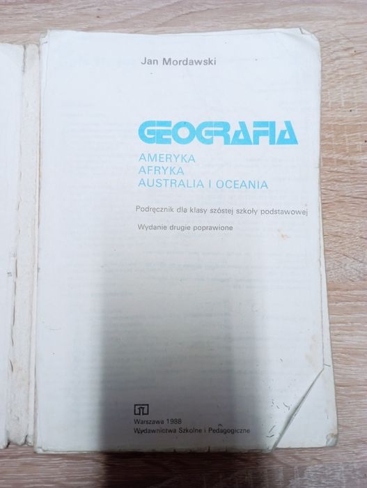 Geografia dla klasy 6, Mordawski, 1986