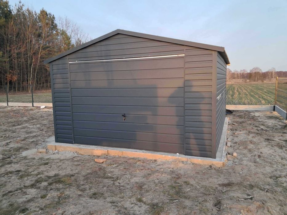 Garaż blaszany 4x6 WZMOCNIONY PROFILAMI. Producent. CAŁA Polska