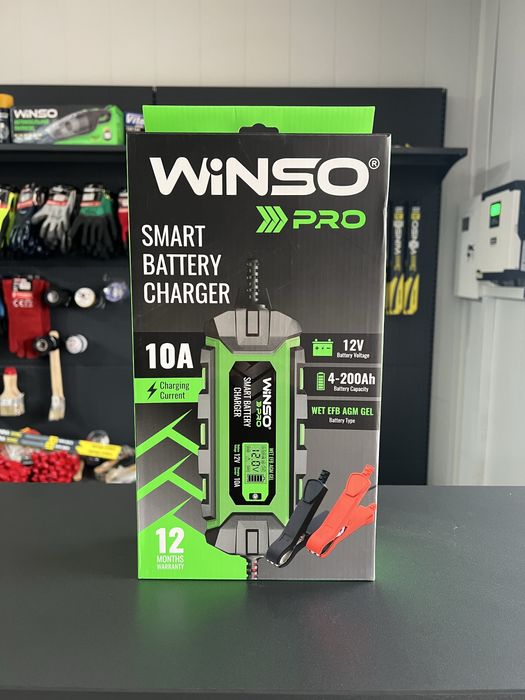 Зарядний пристрій АКБ WINSO PRO LCD 10A, 12V, 4-200Ah