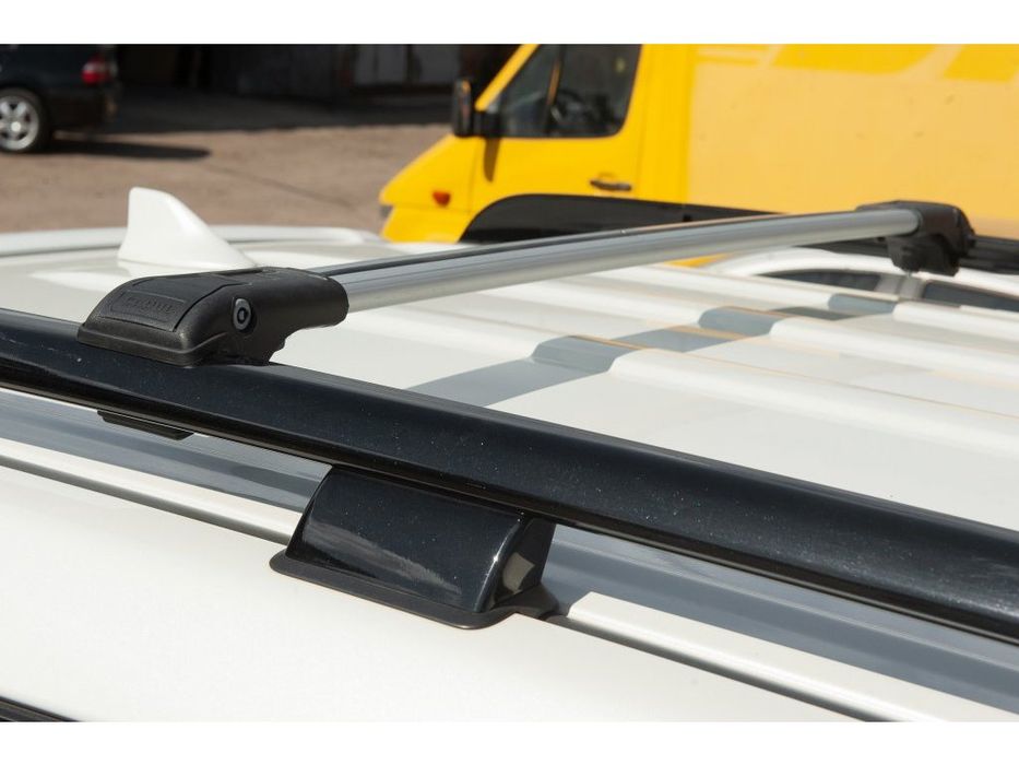 Renault Megane II 2004-2009 Перемички на рейлінги під ключ 2 шт Сірий