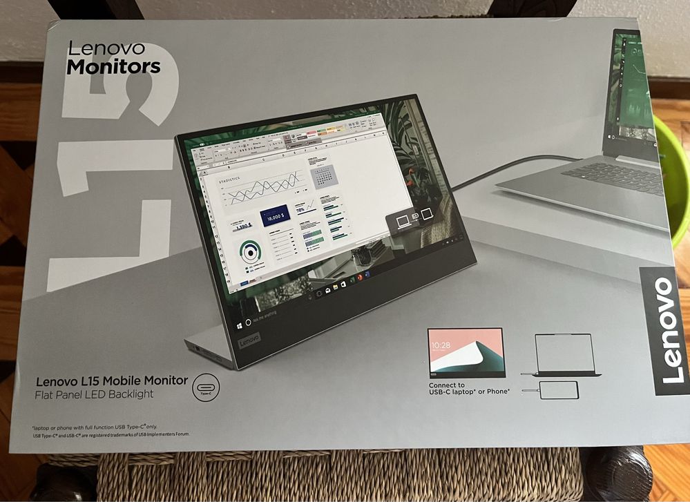 Monitor Lenovo 15" L15 FHD IPS [NOVO]