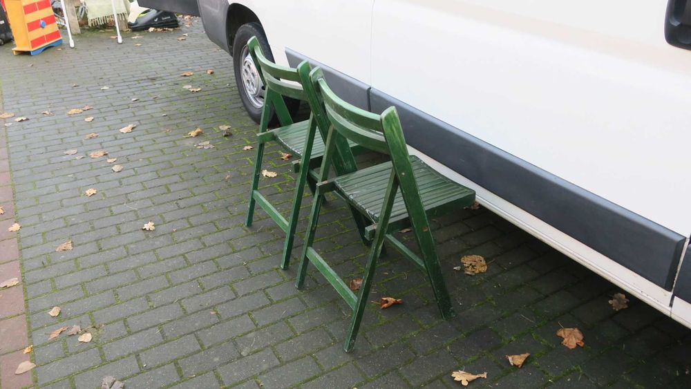 Krzesła biurowe ogrodowe kuchenne składane - 2 szt.