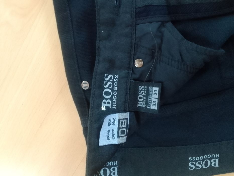 Джинсы "БОСС" цвет черный, плотные,прямые, осень-зима-весна., мужские