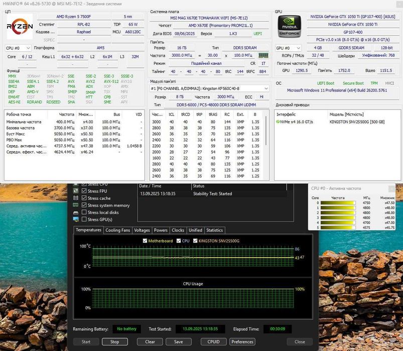 Материнська плата Msi Mag X670E Tomahawk Wifi (AM5) 7000-9000 AMD