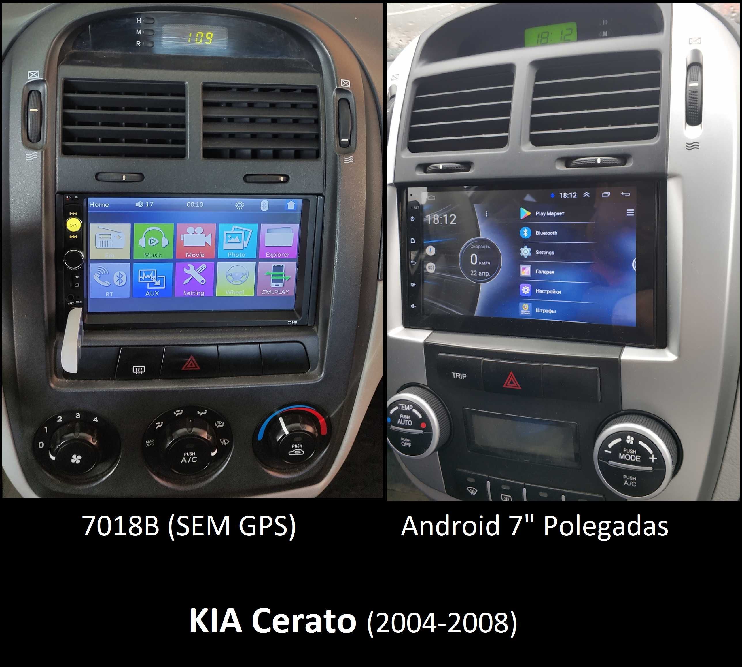 Rádio 2DIN • KIA Carnival Rio Sportage Carens Sorento Cerato • Android