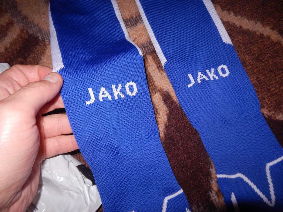 Wyprzedaż->h3145 JAKO getry piłkarskie Lazio, granatowe niebieskie, L