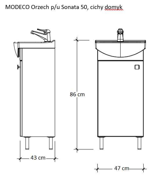 Nowe szafki podumuwalkowe - jasny lub ciemny brąz /szer. 50 lub 60 cm