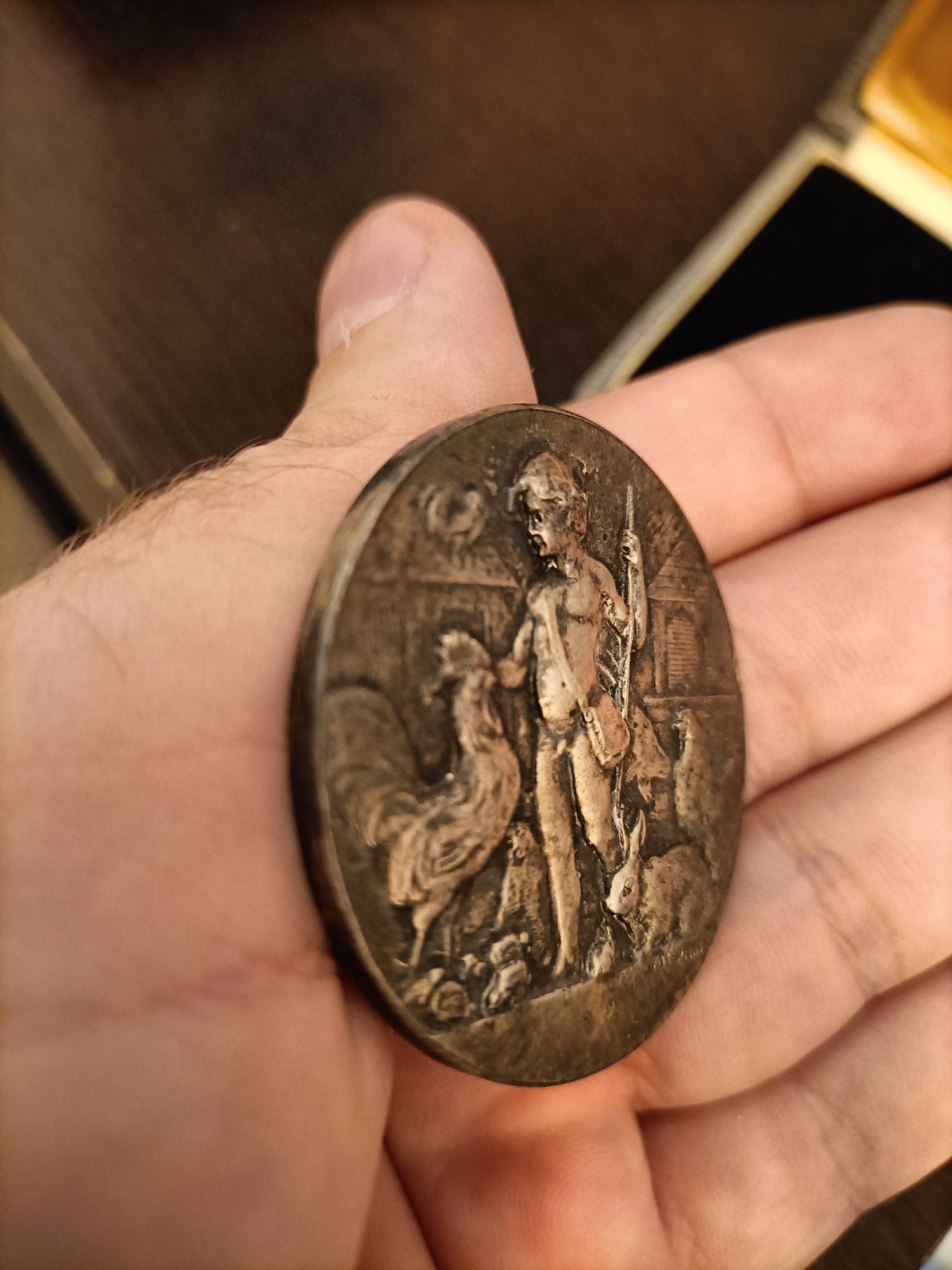 Stary medal z brązu