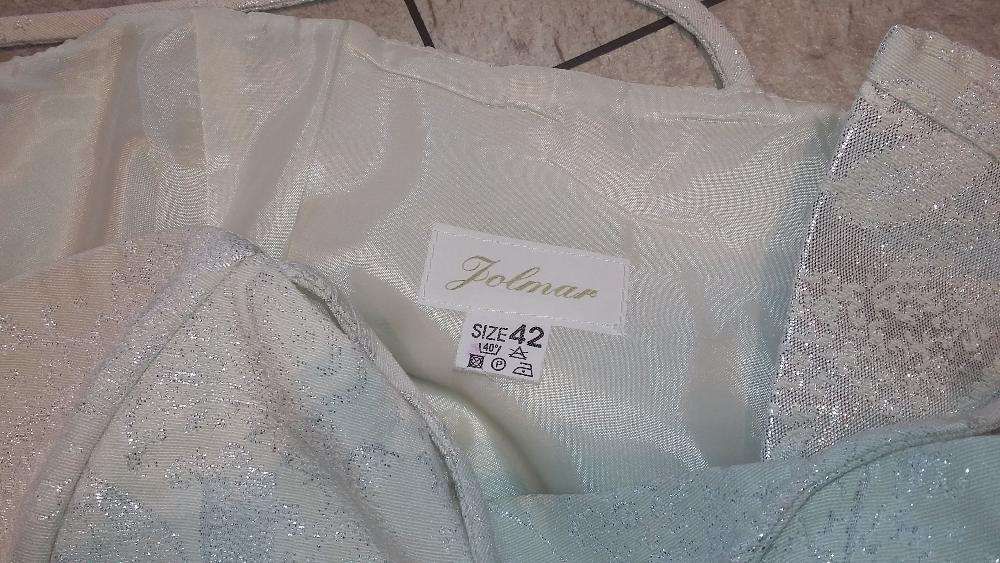 GORSET ze srebną nitką elegancki  bal wesele przyjęcie r. 42