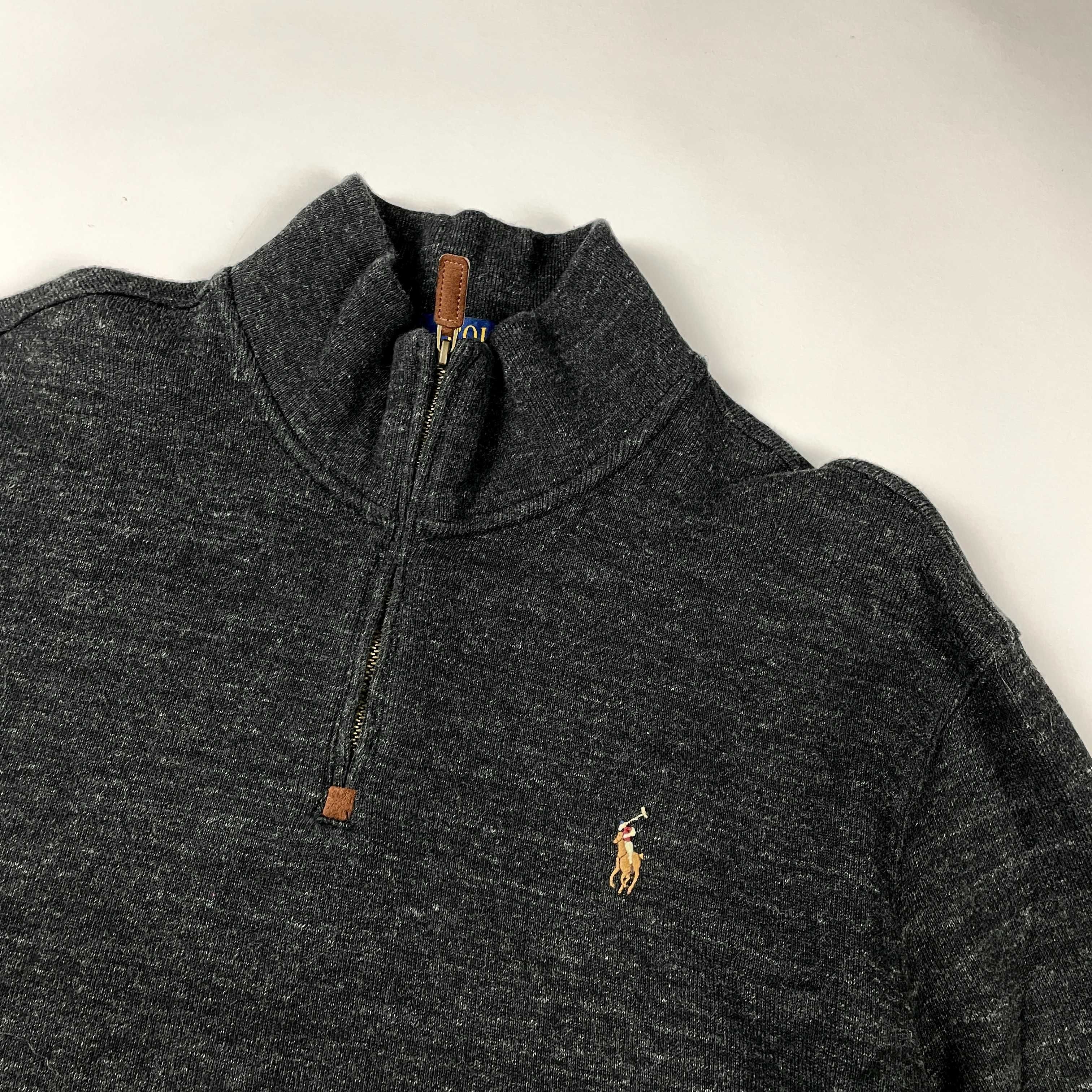 Ralph Lauren zip turtleneck sweter zapinany (L/XL) elegancki 90s 80s