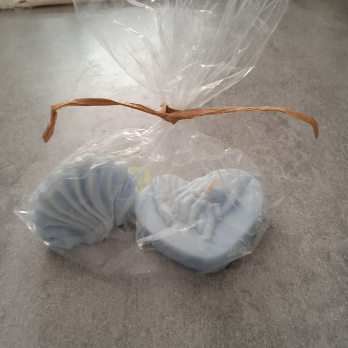 Świeczki-wesoły pudelek+serce z muszelką