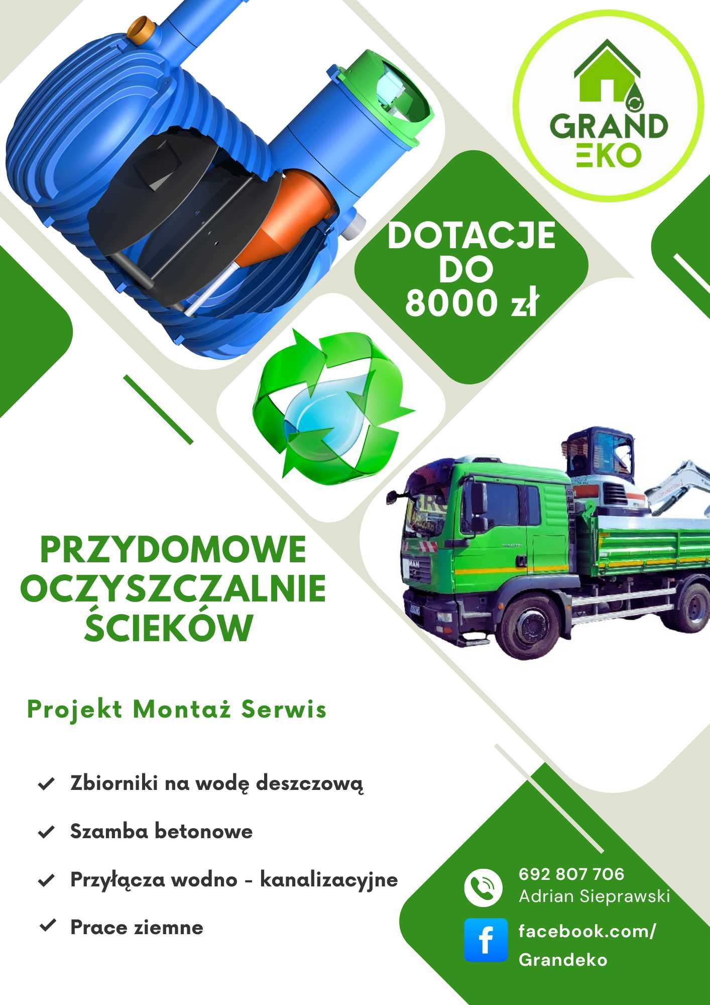 Oczyszczalnia biologiczna PureFlow 3000 PN-EN 12566-3+A2:2013-10