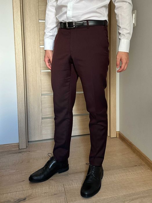 Garnitur męski bordowy BYTOM