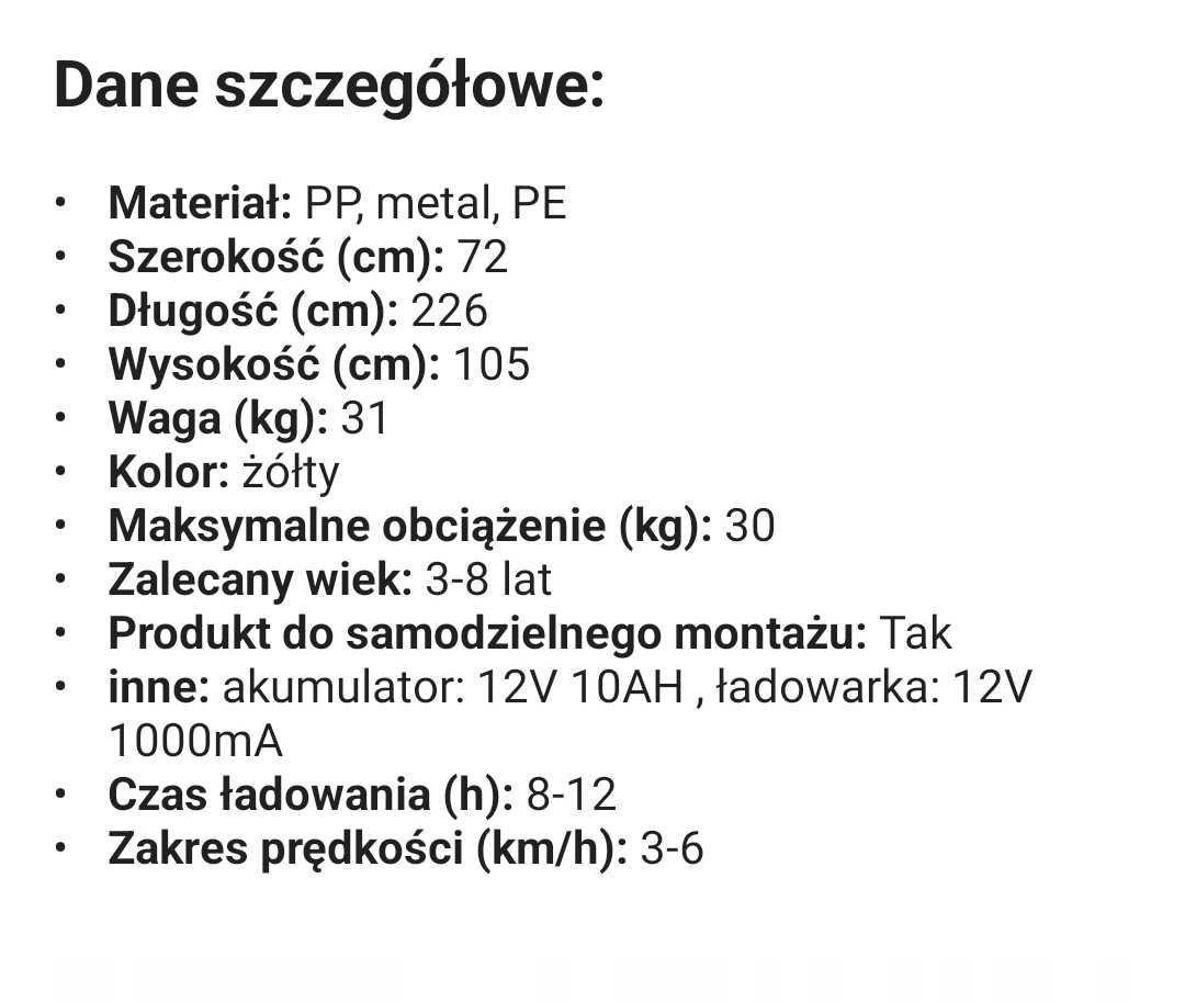 Traktor elektryczny dla dzieci z łyżką i przyczepą