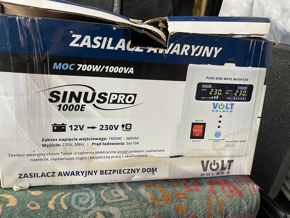 Інвектор Volt Polska Sinus PRO 1000Е 12V 230v новий