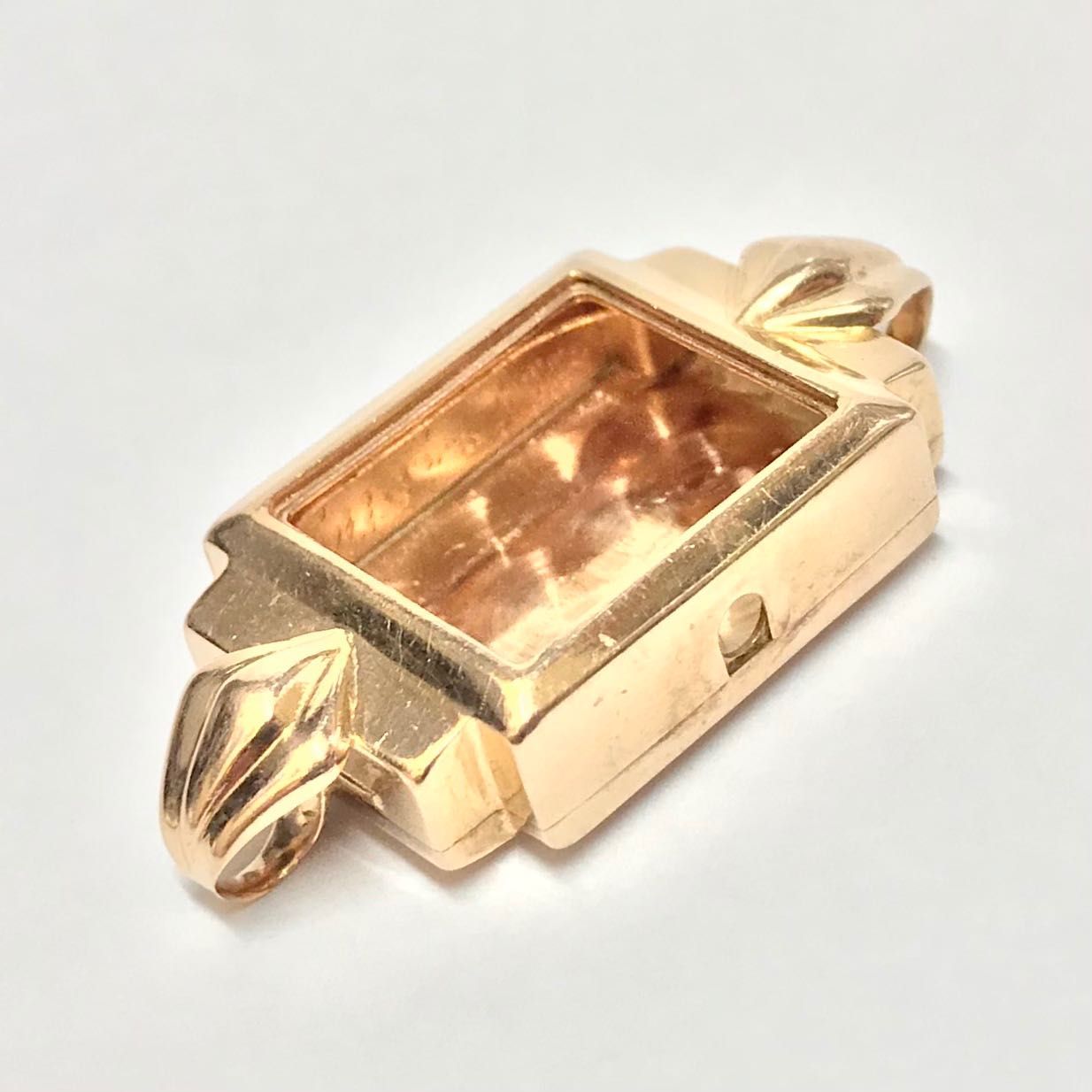 Złota KOPERTA do ZEGARKA 14K 16x18mm różowe ZŁOTO