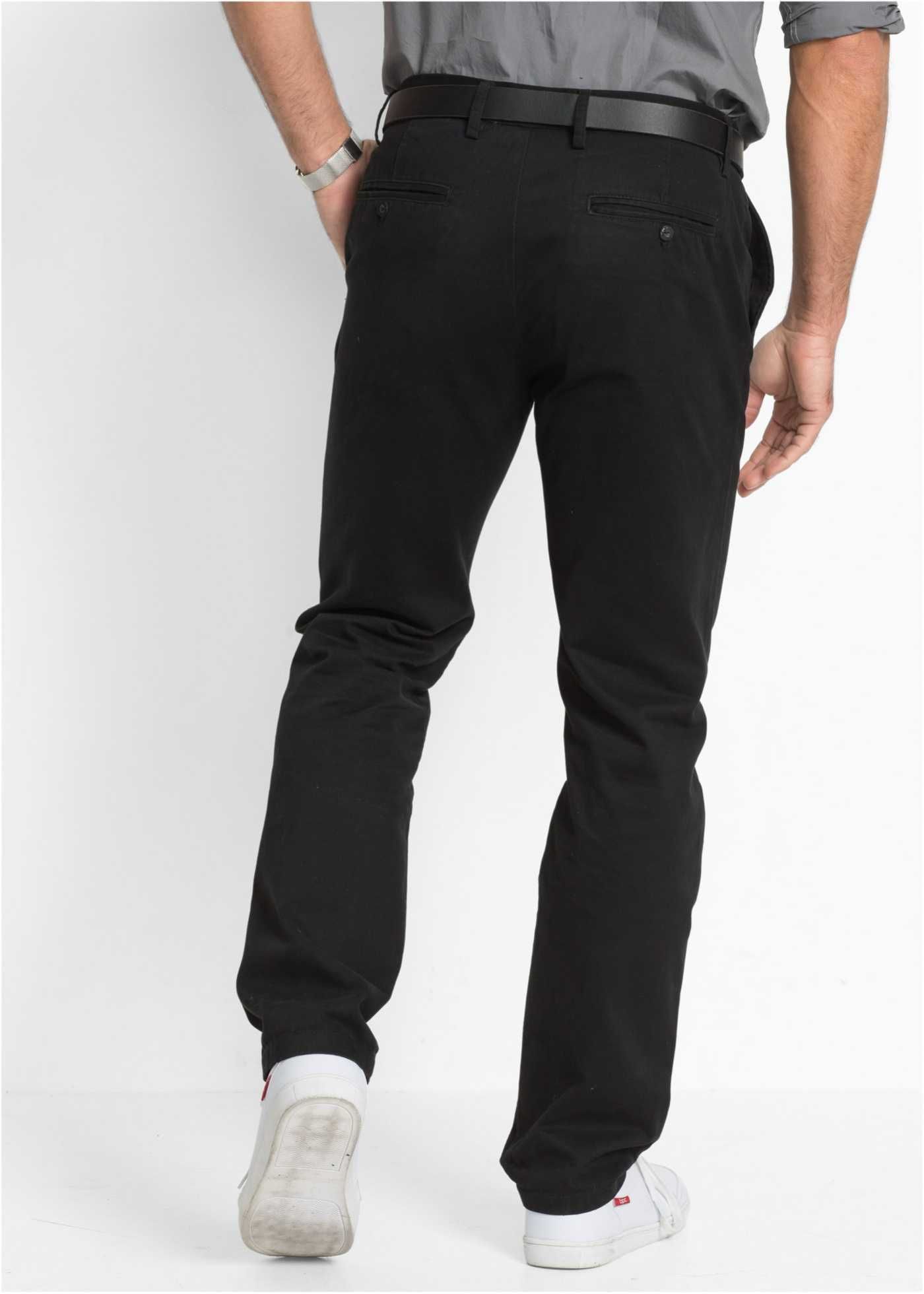 Spodnie czarne 100% Bawełna Rozmiar 28/56 na niskie osoby.