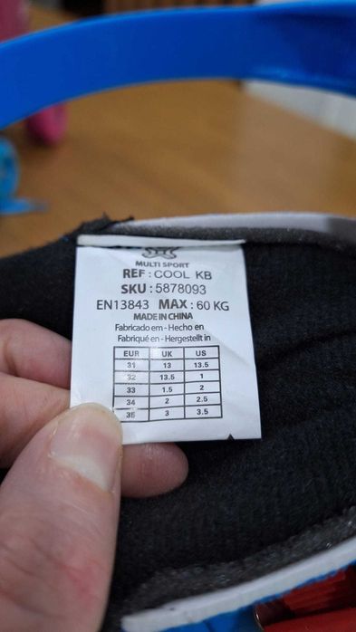 Conjunto Patins Extensíveis (31-35) Azuis Menino