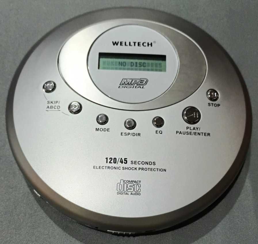 Leitor de CDs portátil Welltech - discman