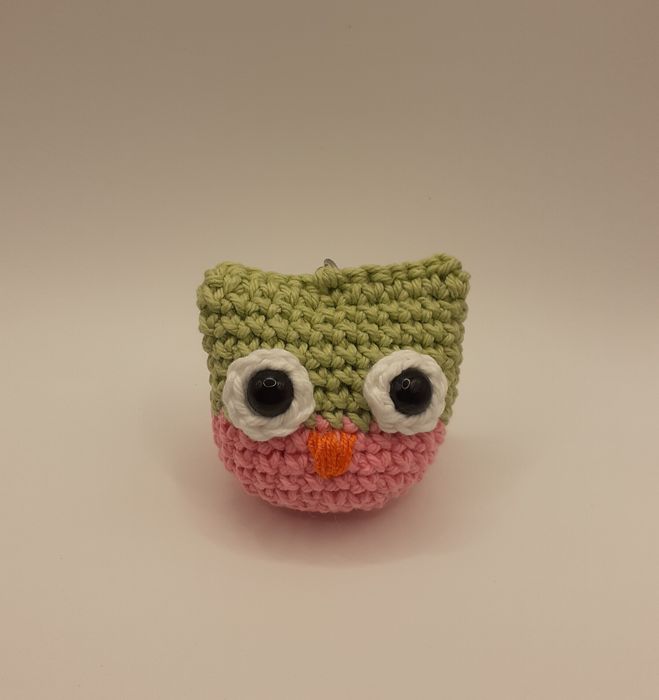 Porta chaves corujas em crochet