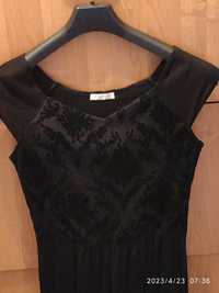 Czarna elegancka sukienka Promod r. M. Stan bardzo dobry