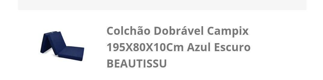 Colchão campismo dobrável