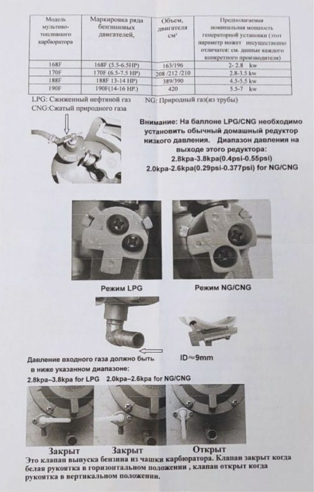 Газовий карбюратор В наявності