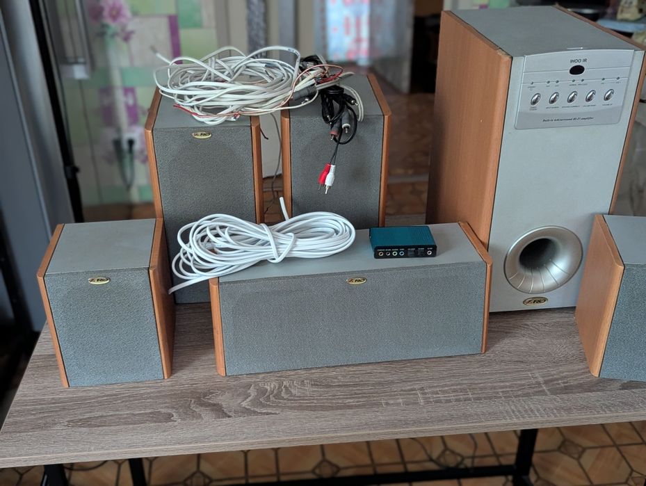 Система 5.1+аудіокарта+кабеля