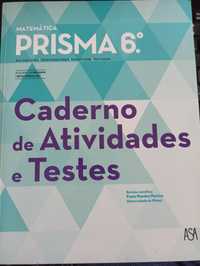 Caderno de atividades e testes 6°ano "Prisma 6" NADA ESCRITO!!!