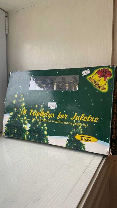 Гирлянда винтажная 3 свечи на одной прищепке